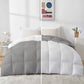 Razzai - 500 GSM Soft Hotel Quality-Down Alternative Reversible Comforter/Microfiber Quilt Blanket - Single Bed|Silver/Beige